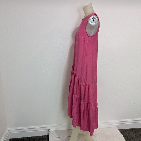 Maeve By Anthropologie Pink Sleeveless Crew Neck Sundress - Picture 8 of 13
